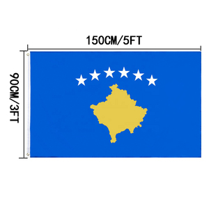 Bandera de Israel de poliéster 100% con estampado, Bandera de Israel de 3x5 con 2 ojales - Product Image 1