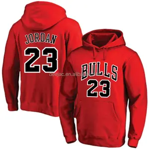 Venta al por mayor de deportes de los hombres con capucha Casual Sports American Basketball Jersey Michael 23 Jersey Support Logo Custom Hoodie