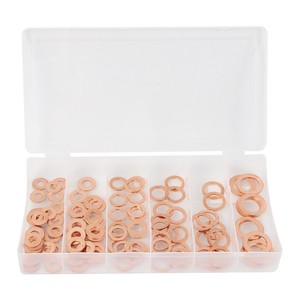 Copper Flat <b>Washers</b> Set M6 M8 M10 M12 M14 M16 110Pcs Sealing Gaskets For Automotive Industrial Use - Product Image 2