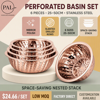 Set Wadah Cuci Piring Motif Cincin Embos Stainless Steel 201 Everyday Kitchen untuk Penyimpanan Adonan Sayuran Kantin Restoran