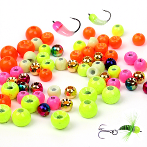 Perles de pêche en gros, perles rondes en tungstène colorées, matériel de montage de mouches, tête de perle pour <span class=keywords><strong>la</strong></span> pêche à <span class=keywords><strong>la</strong></span> mouche, plomb de pêche, boule de pêche - Product Image 1