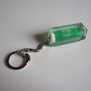 Niveau à bulle porte-clés vert transparent, outil de bricolage - Product Image 1