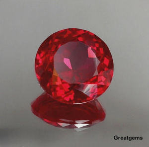 Moissanite rouge créé en laboratoire, taille ronde brillante, pierre précieuse en vrac avec changement de couleur, qualité AAA premium pour la fabrication de bijoux - Product Image 2