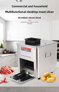 Rebanadora de Carne de Sobremesa de Acero Inoxidable, Grosor Ajustable, Semiautomática, Cortadora de Carne Fresca para Cocina - Product Image 2