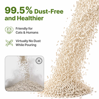 Litière pour chat à base de tofu végétal, faible teneur en poussière, absorption rapide, biodégradable, vente en gros