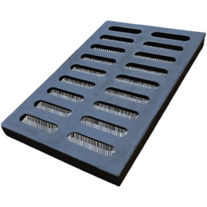 Moderne rechthoekige putdeksel van polymeer voor buitengebruik, van hars en kunststof, voor afvoer in garage en oprit. - Product Image 3
