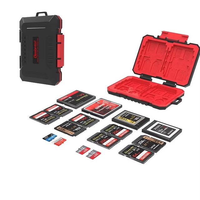 Original Factory Waterproof LP-E8 DSLR Memory Card Case Storage Box Rubber Holder for CF SD TF SIM Cards