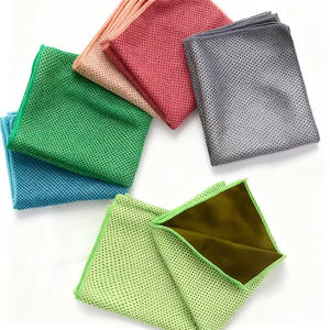 Atacado Logotipo Personalizado Microfiber Sports Cooling Toalha Quick Dry Gym Camping Workout Toalha com Tecido Technics Cor Verde - Product Image 5