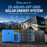 Автономная солнечная энергетическая система BLUETTI 20.48 кВт·ч, простая установка, аккумулятор LiFePO4 48В 400А·ч, инвертор 5 кВт для больших автодомов