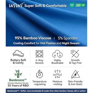 Conjunto de pijama personalizado para mujer, suave y cómodo, de viscosa de bambú, ropa de dormir, top de manga larga y pantalones, tallas S-XXL - Product Image 5