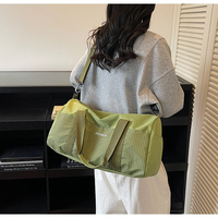 Sac à bandoulière de voyage pour femme grande capacité, léger, tendance, sac de sport pour femme, sac bandoulière durable à large sangle