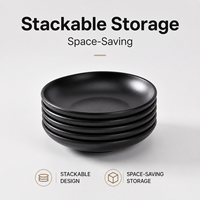 Plat à sauce en mélamine noire 10 cm, incassable, en résine de qualité alimentaire, design nordique, non toxique, écologique, compatible lave-vaisselle