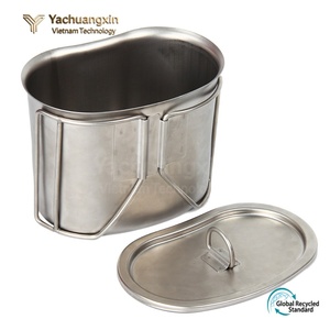Marmite de camping en acier inoxydable, portable, pour cuisson en extérieur, service individuel, ustensile de randonnée, non étanche, Vietnam, 1 pièce, toutes saisons - Product Image 5