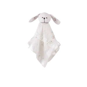 Manta envolvente de muselina de conejo con orejas largas blancas bordadas de Halloween - Product Image 1