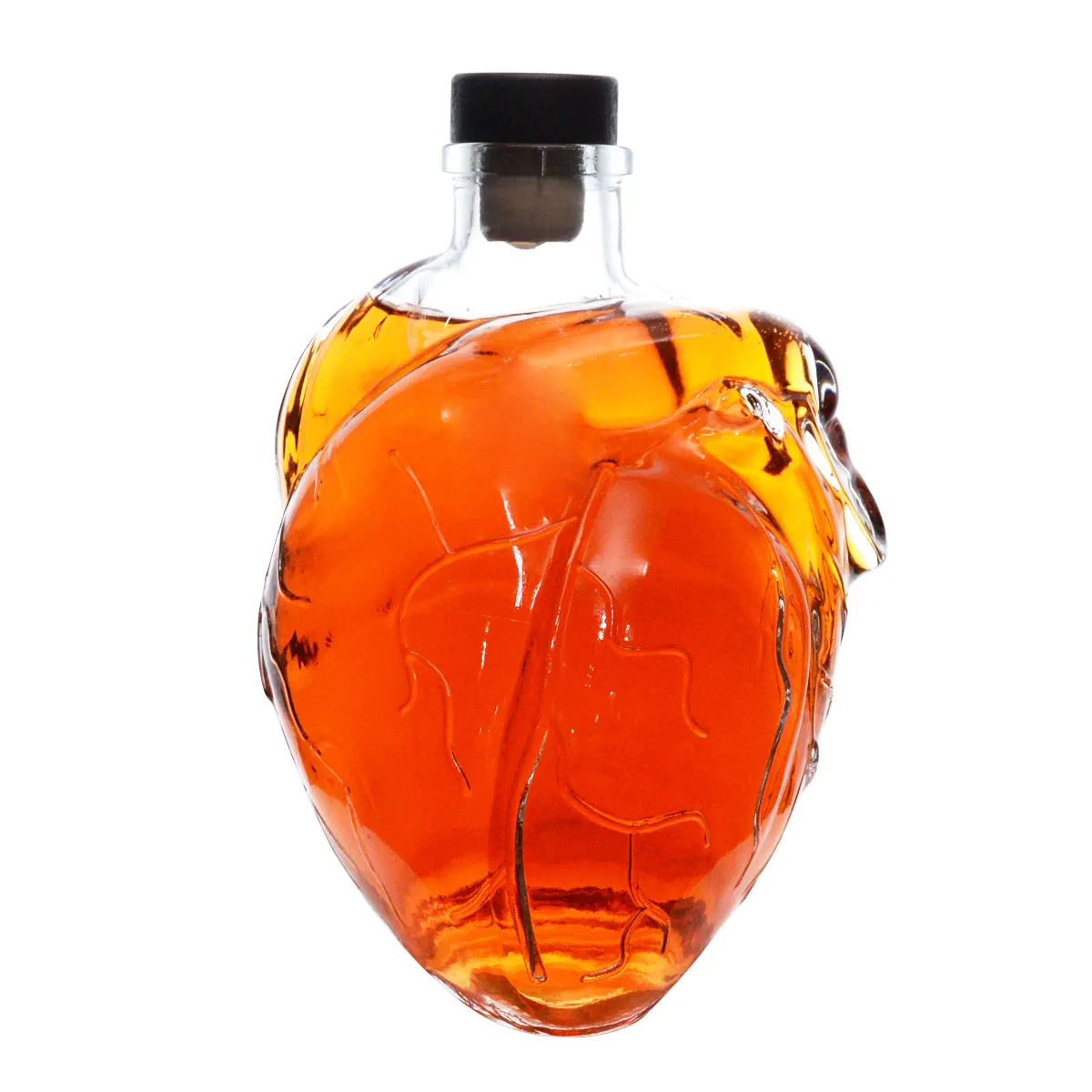 Уникальные стеклянные бутылки в форме сердца для виски спиртных напитков стеклянная бутылка в форме сердца для вина