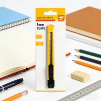 Cutter utilitaire 9 mm personnalisé à faible MOQ avec logo, lame rétractable, pour cadeau promotionnel, couteaux d'art avec lame à rupture sécurisée