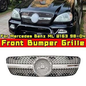 Pour Mercedes Benz ML W163 1998-2004 : Kit carrosserie de calandre de pare-chocs avant, garniture de calandre sport, pièce extérieure - Product Image 1