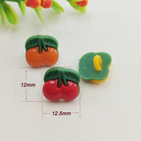 Boutons en plastique cerise multicolores de 20L avec perles, lavables, aux couleurs vives, imitation fruit, pour vêtements d'enfants et loisirs créatifs