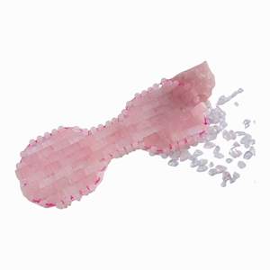 Outils de beauté pour spa : masseur en pierres précieuses, masque en quartz rose, coussin oculaire tissé en jade pour le soulagement des yeux - Product Image 3
