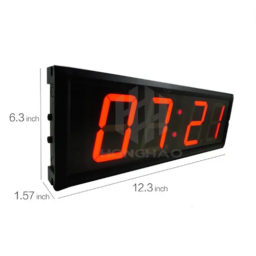 [Hong hao] 4 pouces compteur multicolore à 4 chiffres style moderne led chronomètre compte à rebours mural montre affichage LED