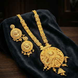 Wholesale Forming 14K 18K 24K Micron Gold Filled Long <b>Bridal</b> Jewelry Set Fashion Brass Gold Jewelry Set Traditional Jewelry Set - Product Image 3
