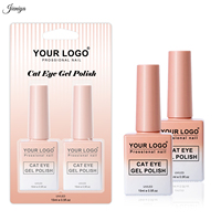 Kit de vernis gel UV portable œil de chat 2 bouteilles couleur personnalisée le plus vendu pour manucure en salon et à domicile