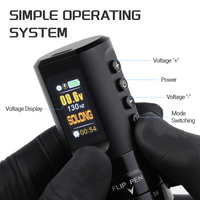 Stylo Offre Spéciale de machine à tatouer sans fil avec art corporel multifonctionnel Machine à tatouer à affichage OLED numérique 1800Mah