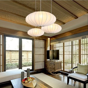 โคมไฟระย้าทรงจานบินแบบหัวเดียว สีครีม สไตล์วบิซาบิ ญี่ปุ่น ดีไซน์นอร์ดิกใหม่ สำหรับห้องนอน - Product Image 5