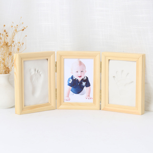 Cadre photo commémoratif en bois pour empreintes de mains et de pieds de bébé, pour la cérémonie de <span class=keywords><strong>naissance</strong></span> et la célébration des cent jours du nouveau-né - Product Image 6