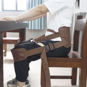 Ceinture de méditation yoga marron café, double support lotus, correcteur de posture, soutien lombaire, accessoire de fitness unisexe - Product Image 5