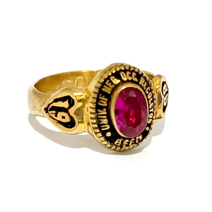 Bague de classe en acier inoxydable moderne, fabriquée sur mesure en usine |   Bague de diplôme personnalisée en zircon |   Options de finition or/argent | - Product Image 2