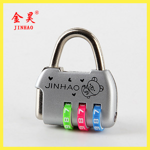 Jinhao Combination Padlock Rectangular Zinc Alloy 4mm Shackle Colorful Cartoon Design For Construction Site Use - Product Image 5