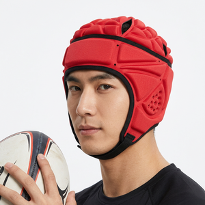 Head Guard Red <b>EVA</b> Protective Helmet with Air Vents for Adult Male Sports Use Advanced Martial Arts Protective Headgear - Product Image 1