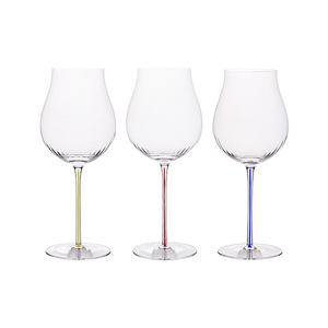 Ensemble <span class=keywords><strong>de</strong></span> verres à <span class=keywords><strong>vin</strong></span> Bordeaux modernes faits à la main pour hôtels et clubs avec un design <span class=keywords><strong>de</strong></span> tige transparente - Product Image 6