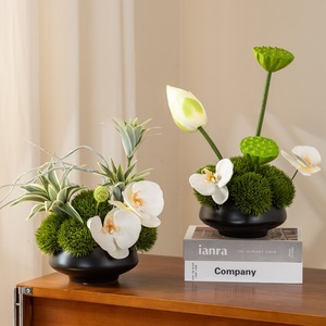 Arrangements floraux artificiels, vases en céramique pour hôtels, restaurants, présentation décorative sur table - Product Image 3