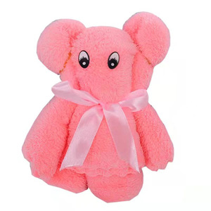 Coral Fleece <b>Bear</b> Towel 35x75cm Absorbent Soft Rectangle Promotional Towel - Product Image 4