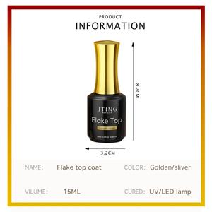 JTING Gel de Uñas con Purpurina Cromada, Láminas de Oro y Plata, Capa Superior y Base, Venta Caliente, Popular, OEM, Marca Privada - Product Image 2