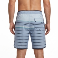 Shorts cargo à rayures avec logo personnalisé, taille à cordon de serrage, poche utilitaire, séchage rapide, pour la plage, le surf, la gym, décontracté, OEM ODM