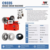 Machine à tournage de tambours de frein horizontale HW C9335 220V pour disques de frein de voiture