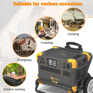 Générateur solaire portable LiFePO4 2000W avec contrôleur MPPT, onduleur à onde sinusoïdale pure, prise en charge solaire de batterie externe et de voiture - Product Image 5
