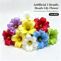 Fleur artificielle en PU, Tulipe Simulation Smile Brownie, pour bouquet de mariage et décoration