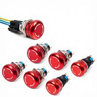 Emergency Generator Stop ButtonTwist to Release Lockable E-Stop Switch 16mm Panel Cutout Silver Contacts CE for Industrial