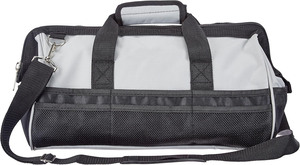 Durable Wear-Resistant Tool Storage Bag with Adjustable Shoulder Strap Portable Tool Organizer 16 in Black & Grey - Product Image 4