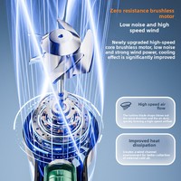 Mini ventilateur portable USB haute vitesse turbo, moteur sans balais, 3 vitesses, pour camping et voiture