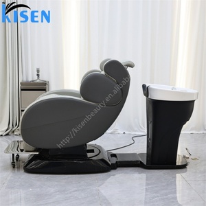Sillón de Lavado de Cabello Multifuncional Kisen, Máquina de Masaje Duradera para Lavado de Cabello, Cama de Spa para Cabeza Reclinable, Equipo de Cascada Opcional - Product Image 6