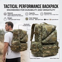 Sac à dos de camouflage extérieur en polyester résistant à l'usure, sac à dos tactique pour les amateurs de sports de plein air et d'alpinisme
