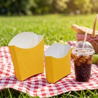 Boîte à frites en papier personnalisée avec logo, écologique, jetable, pour la vente en gros, pour les restaurants de burgers