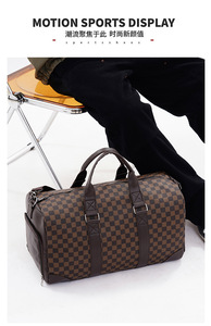 Groothandel Luxe Grote Capaciteit Zachte PU Lederen Weekendtas Hoge Kwaliteit Vintage Stijl met Rits Sluiting Aanpasbaar - Product Image 4