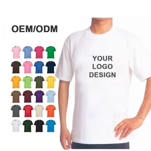 थोक OEM 95 पॉलिएस्टर 5 इलास्टेन शर्ट्स जल्दी सूखने वाली गोल गर्दन अनुकूलित अपने खुद के कपड़े डिजाइन करें