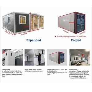 Maison modulaire préfabriquée préfabriquée de conteneur de panneau sandwich avec la couleur personnalisable de conception moderne de caractéristique extensible à vendre - Product Image 2